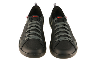 Trailhead shoes are zero drop with a wide toe-box to improve balance, posture, and strength